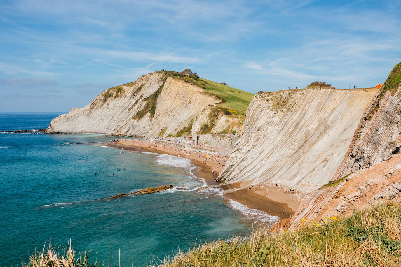 La playa de Itzurun, en Zumaia.