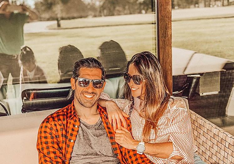 Junto a su marido, Gorka Iraizoz.