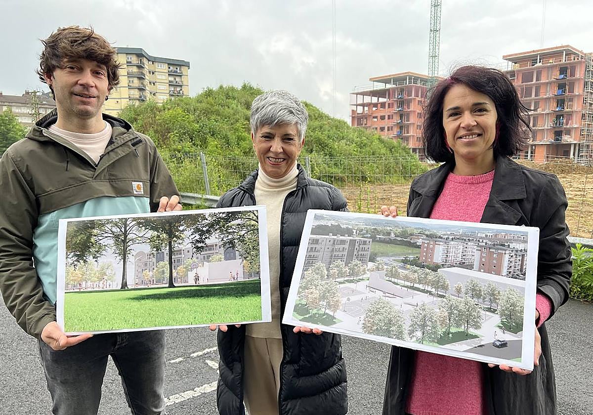 Plano de las nuevas canchas deportivas en Txibitena