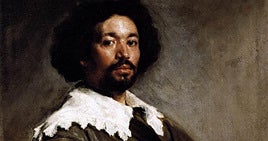 Vista parcial del retrato de Pareja realizado por Velázquez.