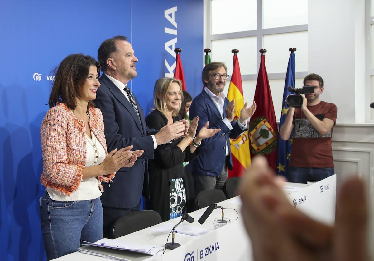 El PP vasco ha celebrado su junta directiva regional este miércoles en Bilbao.