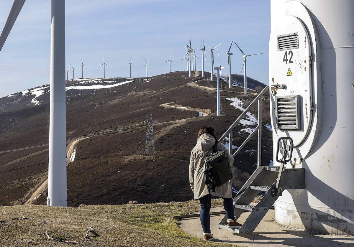 Aerogeneradores del parque eólico de Elgea.