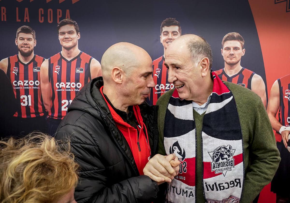 Josean Querejeta y Joan Peñarroya, durante la Copa del Rey de Badalona.