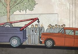 El primer coche mal aparcado que retiró la grúa de Bilbao