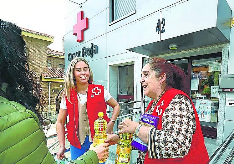 Se han recibido alimentos para proporcionárselos a familias.