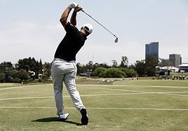 Rahm, en una ronda de prácticas en el campo de Beverly Hills.