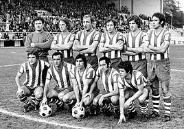 Alavés 1974-75. Una alineación del Alavés de aquella temporada.