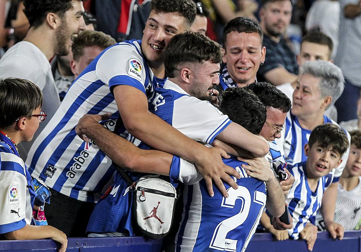 Explosión de júbilo de los albiazules.