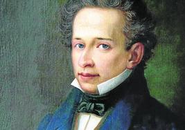 Retrato de Giacomo Leopardi por A. Ferrazzi.