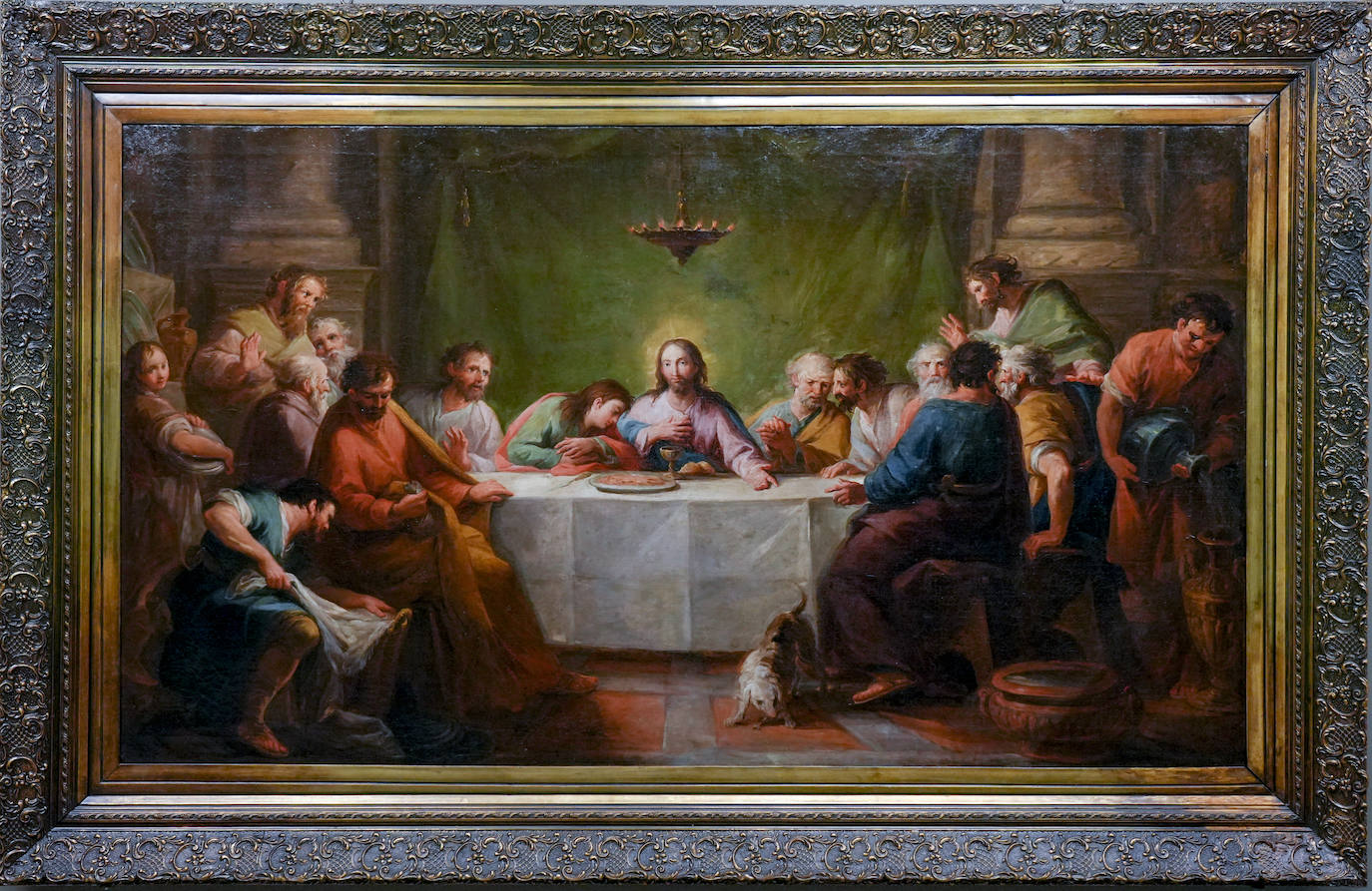 La familia Valencia ha donado 'La última cena', un óleo de Mariano Salvador Maella de carácter religioso.