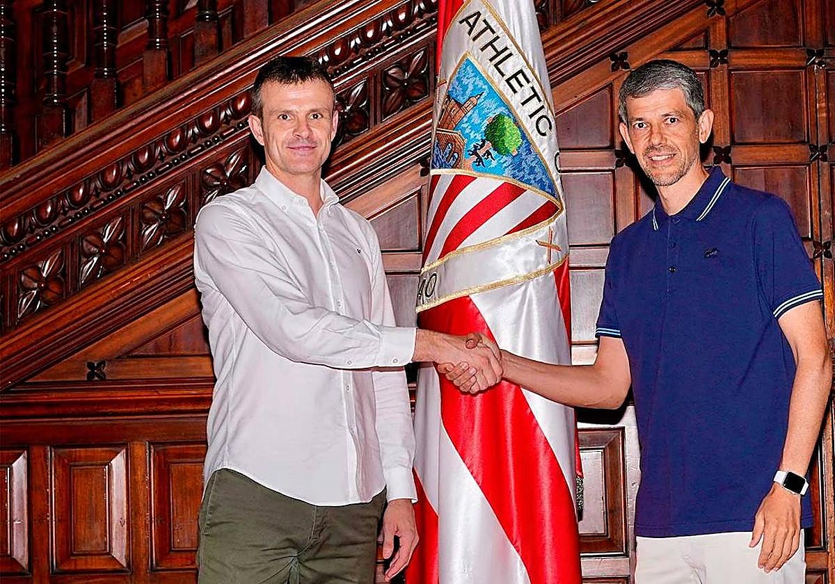 Uriarte y Aznar se dan la mano en Ibaigane.