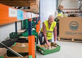 El almacén del Banco de Alimentos de Araba, en una imagen de archivo.