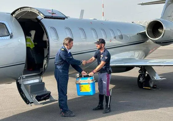 El equipo de Trasplante Renal de Cruces recibe el órgano donado por un paciente del hospital Clinic de Barcelona.