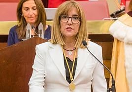 Amaia Barredo, durante su toma de posesión el martes por la mañana.