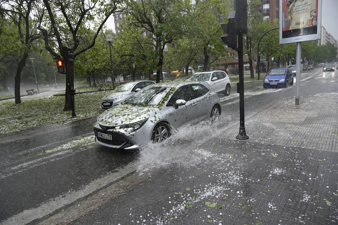 Las fotografías de la granizada de Vitoria