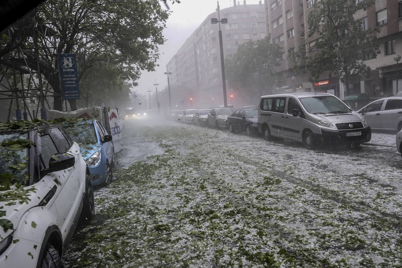 Las fotografías de la granizada de Vitoria