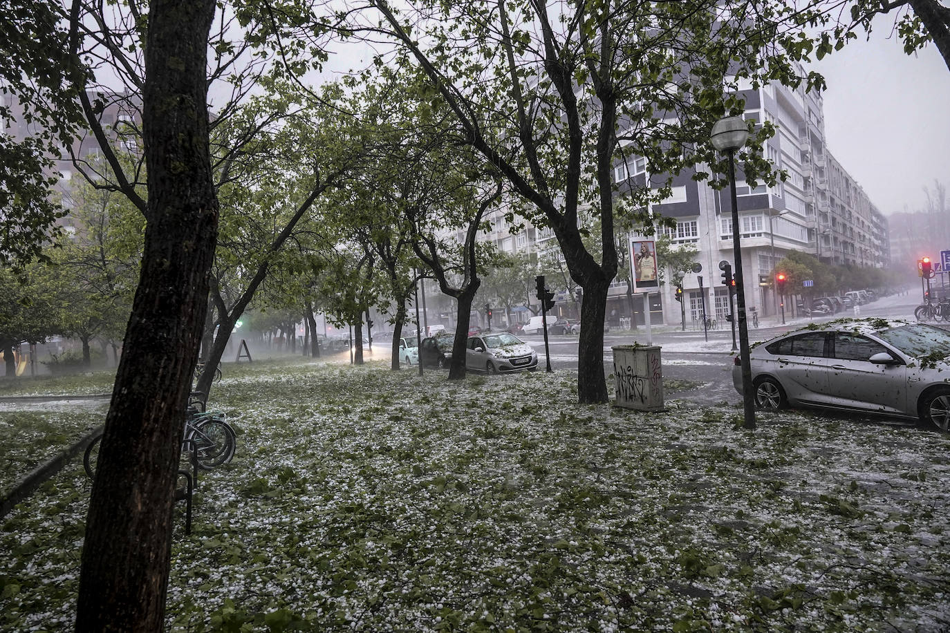 Las fotografías de la granizada de Vitoria