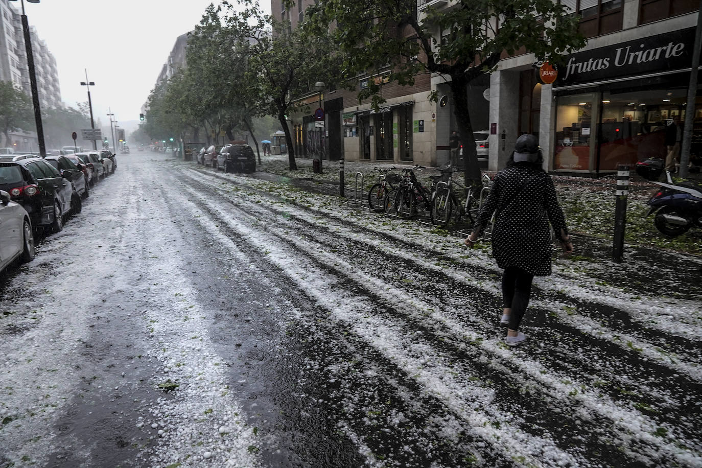 Las fotografías de la granizada de Vitoria