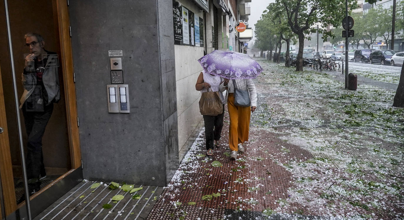 Las fotografías de la granizada de Vitoria