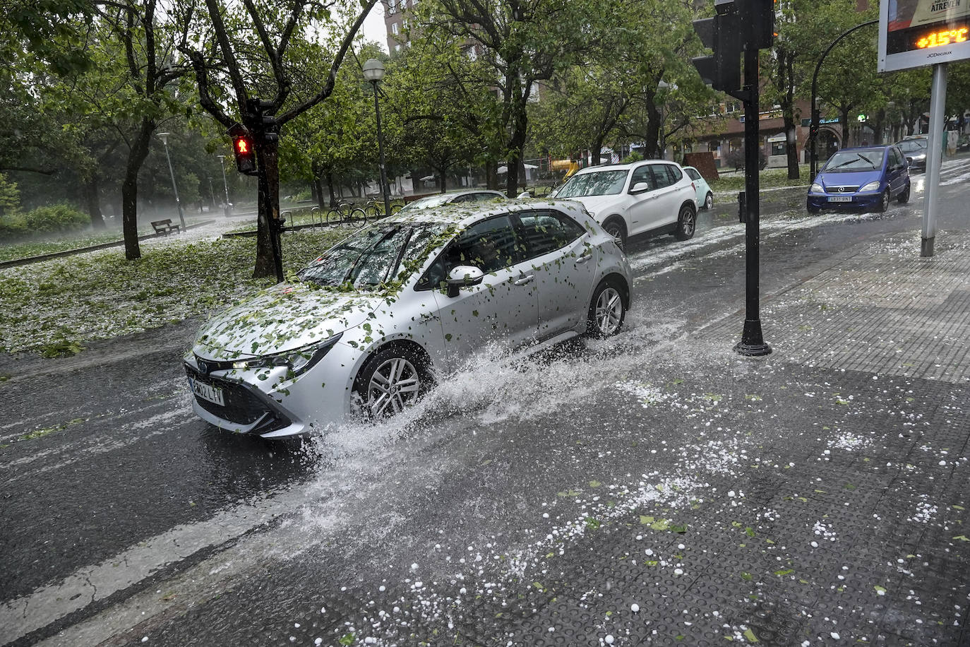 Las fotografías de la granizada de Vitoria