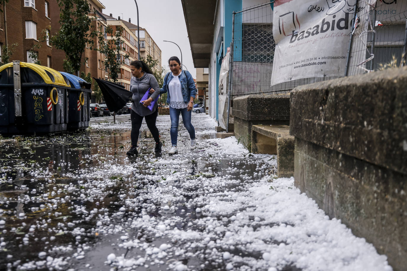 Las fotografías de la granizada de Vitoria