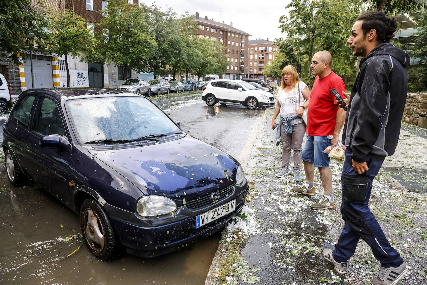 Las fotografías de la granizada de Vitoria