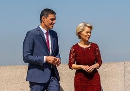 Pedro Sánchez y Ursula Von der Leyen.