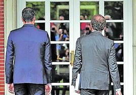 Sánchez y Feijóo, en La Moncloa.