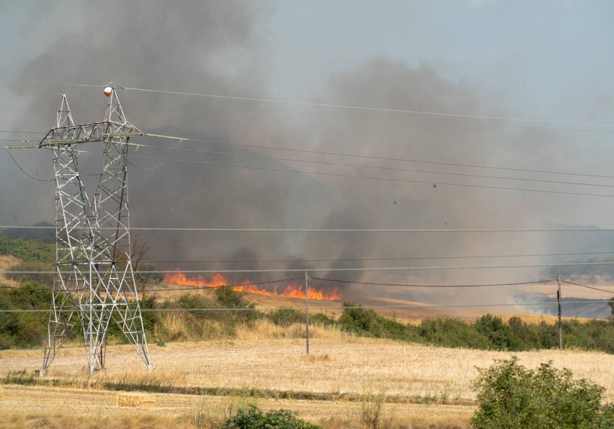 Incendio en Zambrana en agosto del año pasado.