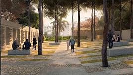 Una de las estampas que ilustran cómo quedará el cementerio