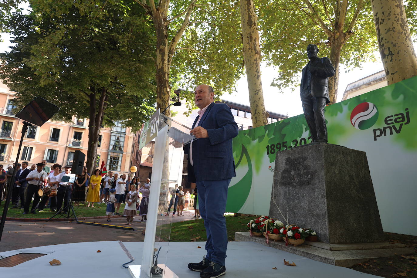 Acto de celebración del 128 aniversario del PNV en Bilbao