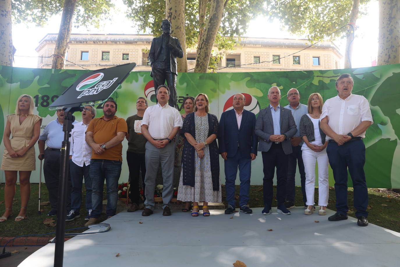 Acto de celebración del 128 aniversario del PNV en Bilbao