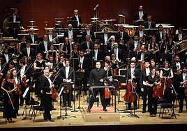 La Euskadiko Orkestra, durante una actuación.