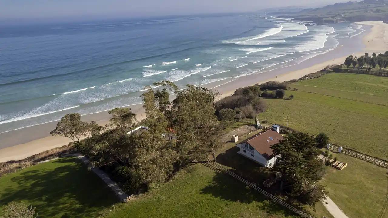 Vista aérea de la casa.
