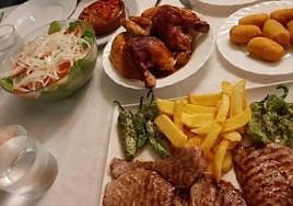 Pollo asado y croquetas de lujo en Basauri