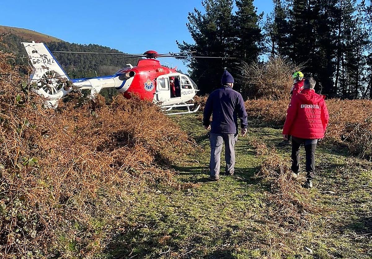 Imagen de otro rescate en el monte Gorbea.