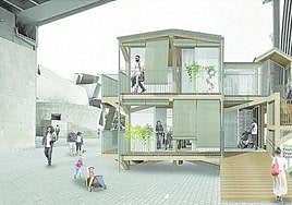 Soluciones imaginativas. La estructura que se levantará bajo el Puente de La Salve funcionará como escaparate del sistema modular para la transformación de inmuebles.