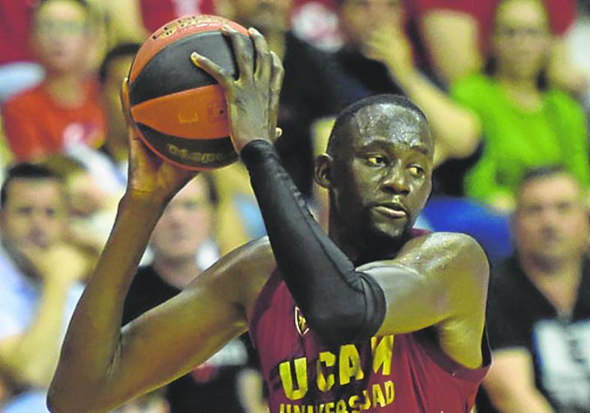 Ilimane Diop, con el UCAM Murcia el cuso pasado.