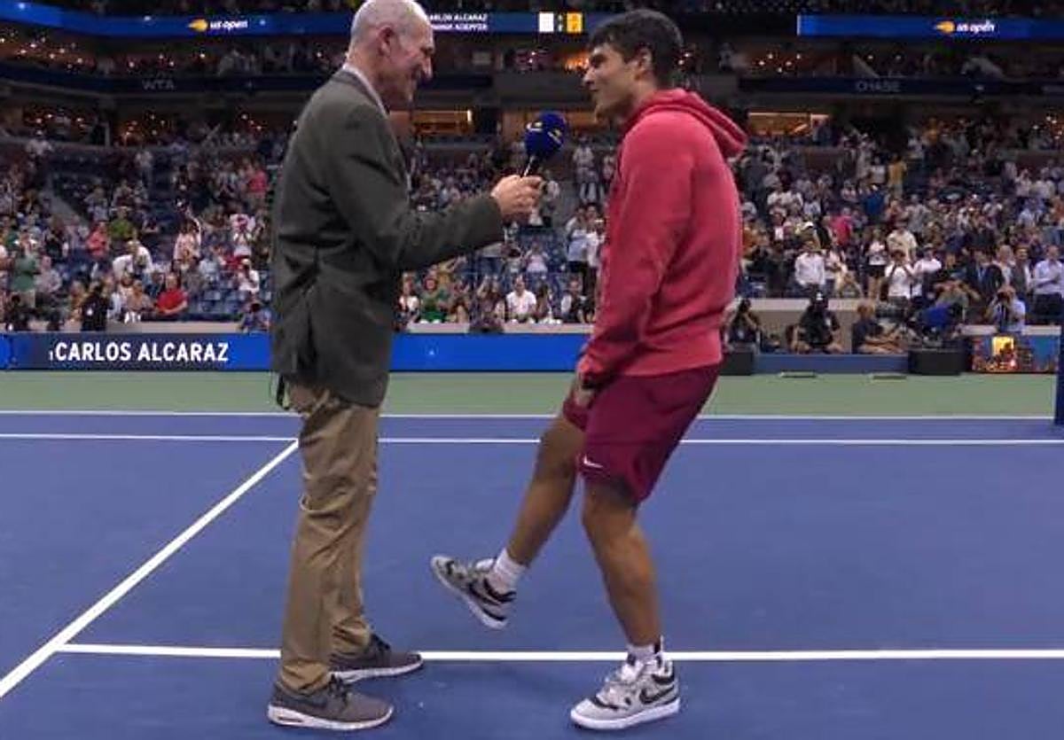 Alcaraz cantó y bailó la canción de Yatra.