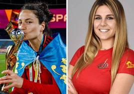 Ivana Andrés besa la Copa del Mundo e Ivana Icardi posa con la camiseta de Supervivientes.