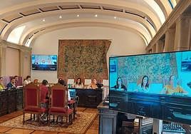 Imagen de una sesión plenaria en el Ayuntamiento de Durango