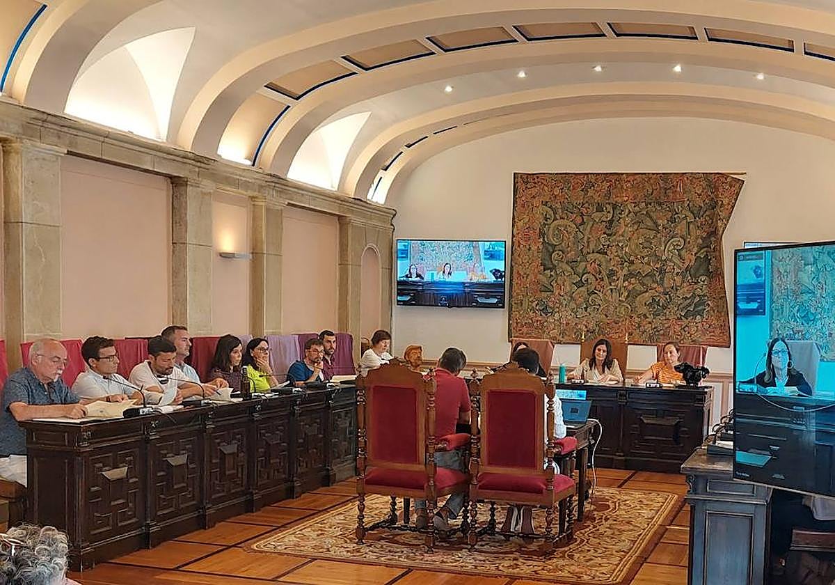 Imagen de una sesión plenaria en el Ayuntamiento de Durango