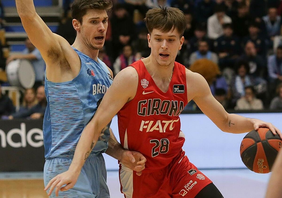 Ondrej Hanzlik en un partido de la campaña pasada con el Girona frente al Breogán.