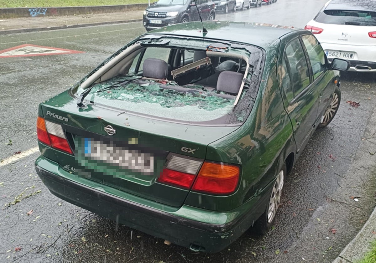 Una granizada provoca diversos daños en Bizkaia