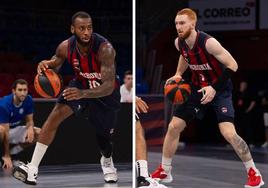 Coid Miller-McIntyre, a la izquierda, y Nico Mannion, a la derecha, son los bases que por el momento ha fichado el Baskonia.