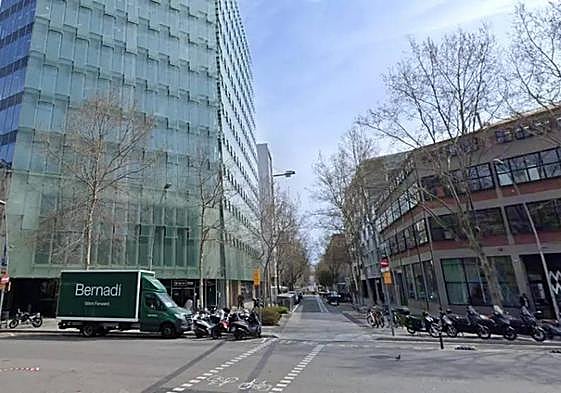 Vista de la calle Ciutat de Granada cerca del lugar de la agresión.