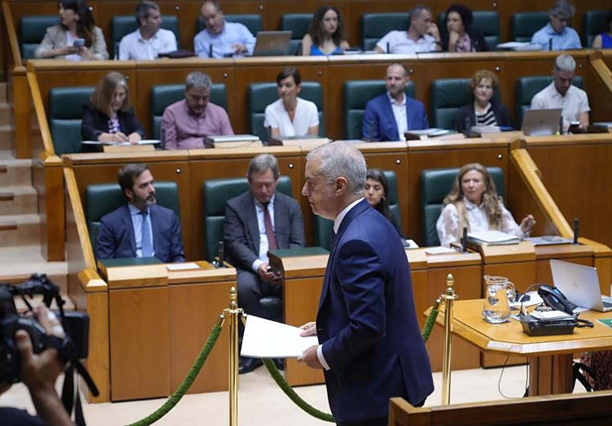 Urkullu, este jueves antes de su intervención en el Pleno de Política General.
