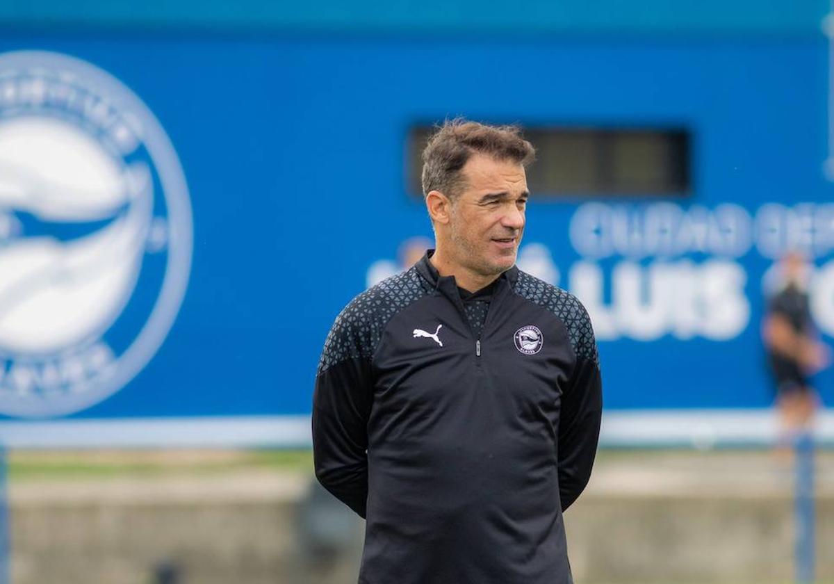 Luis García Plaza, en un entrenamiento.