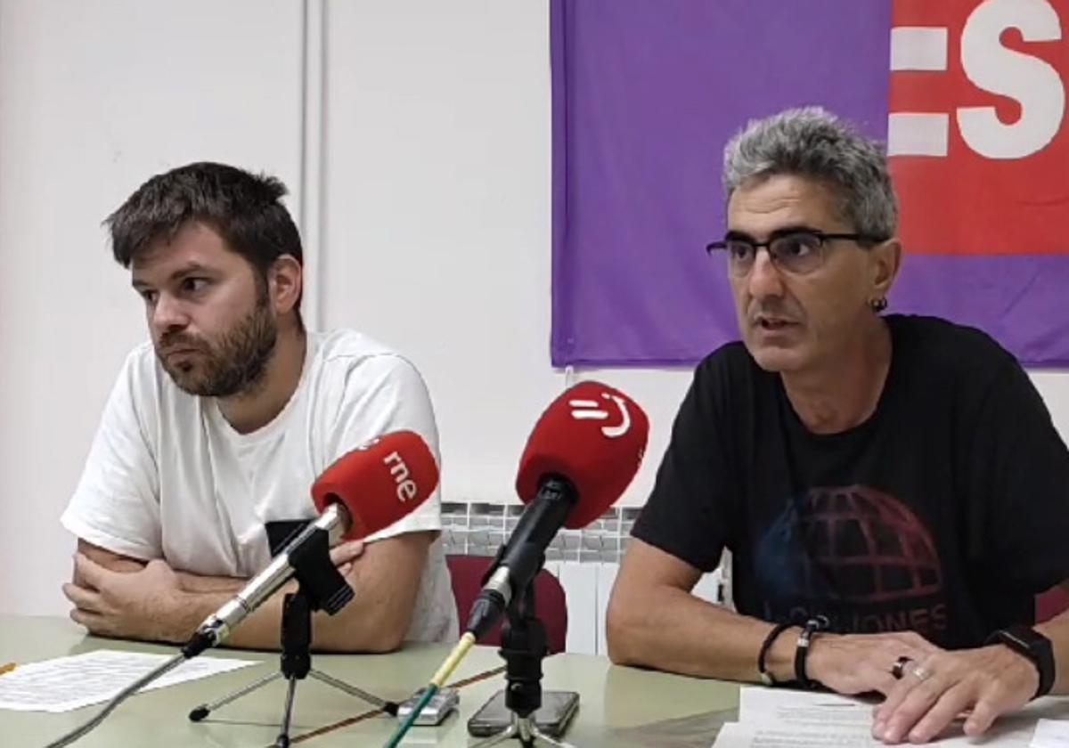 Javier Acuña y Patxi Nicolau, responsables del sindicato ESK