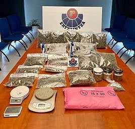 Material incautado en la finca de Llodio.